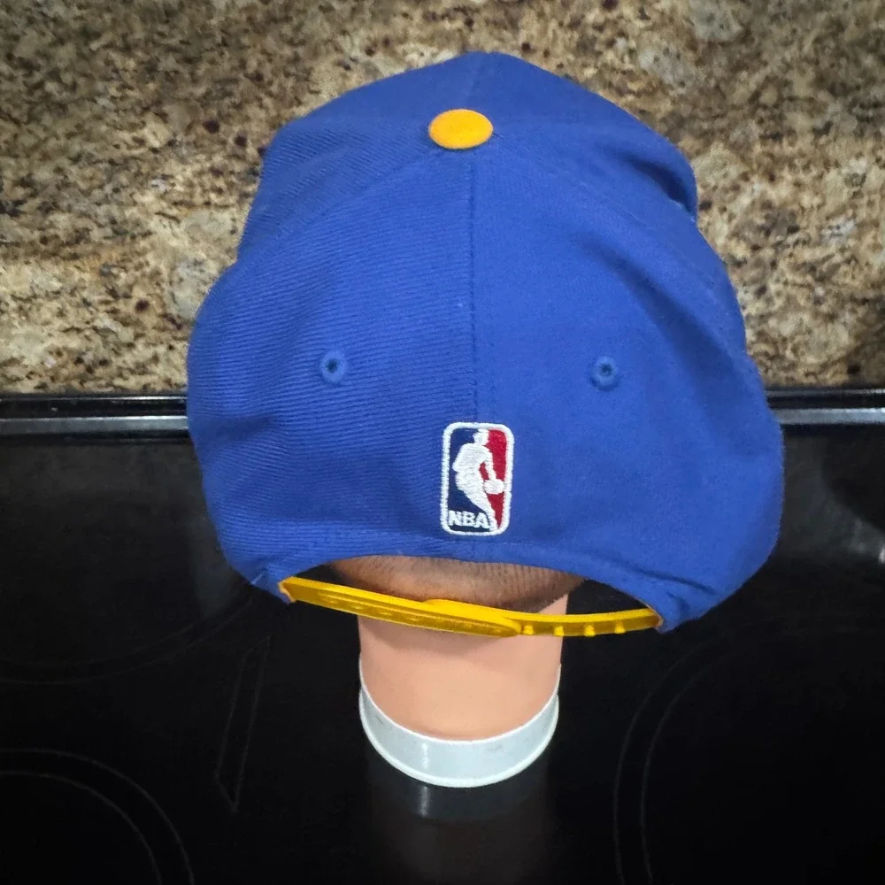 Adidas Golden State Warriors 2015 NBA Finals Champions Snapback Hat Blue Yellow